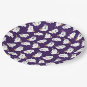 ハロウィーン幽霊たちのトリックまたは治療 ペーパープレート (アングル)