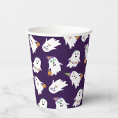 ハロウィーン幽霊たちのトリックまたは治療 紙コップ (裏面)