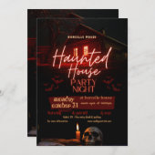 ハロウィーン幽霊たちスプロック誕生日パーティー 招待状 (正面/裏面)