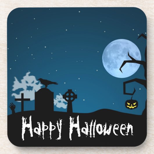 ハロウィーン幽霊たちズアット墓地 コースター (正面)