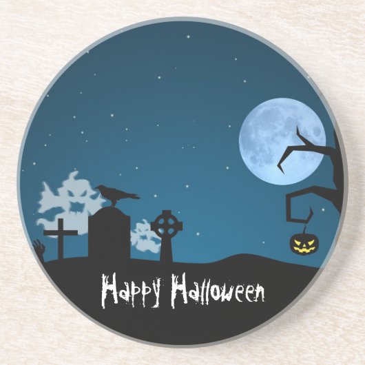 ハロウィーン幽霊たちズアット墓地 コースター (正面)