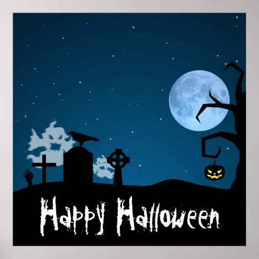 ハロウィーン幽霊たちズアット墓地 ポスター (正面)