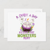 ハロウィーン幽霊たちズキャンディアデイモン保スター遠くにズ ポストカード (正面/裏面)