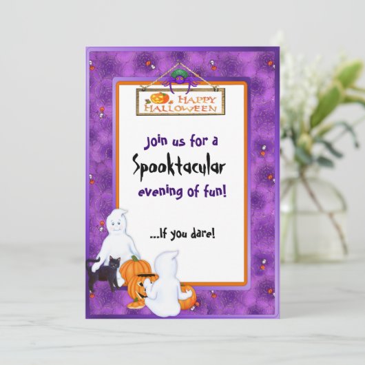 ハロウィーン幽霊たちパーティの招待状 招待状 (スタンド正面)