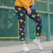 ハロウィーン幽霊たちブはっきりしたロカラフルック レギンス