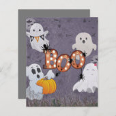 ハロウィーン幽霊たちブスクレーブック紙 (正面/裏面)