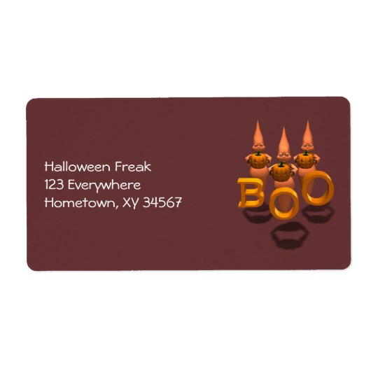 ハロウィーン幽霊たちブック ラベル (正面)