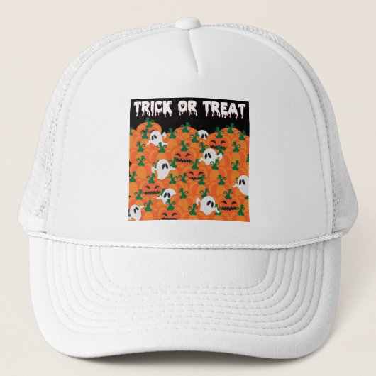 ハロウィーン幽霊たち幽霊のよく出るカボチャパッチ キャップ (正面)