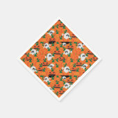 ハロウィーン幽霊たち幽霊のよく出るカボチャパッチ スタンダードカクテルナプキン (角)