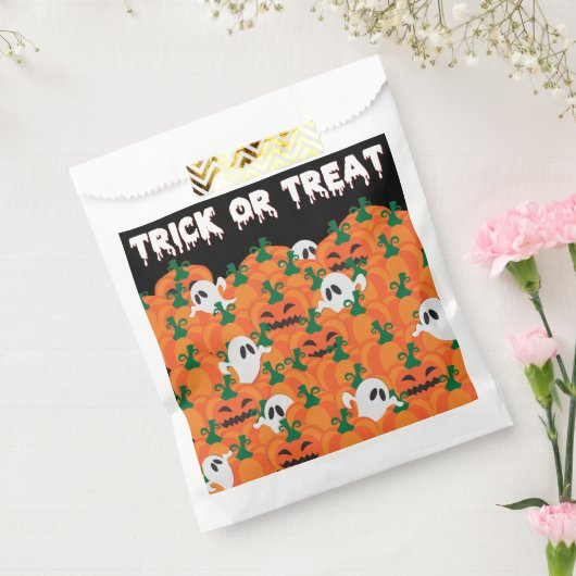 ハロウィーン幽霊たち幽霊のよく出るカボチャパッチ フェイバーバッグ (封をした状態)