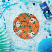 ハロウィーン幽霊たち幽霊のよく出るカボチャパッチ ペーパープレート (パーティー)