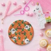 ハロウィーン幽霊たち幽霊のよく出るカボチャパッチ ペーパープレート (パーティー)