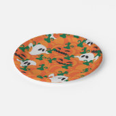 ハロウィーン幽霊たち幽霊のよく出るカボチャパッチ ペーパープレート (アングル)