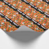 ハロウィーン幽霊たち幽霊のよく出るカボチャパッチ ラッピングペーパー (角)