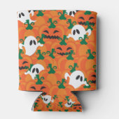 ハロウィーン幽霊たち幽霊のよく出るカボチャパッチ 缶クーラー (裏面)