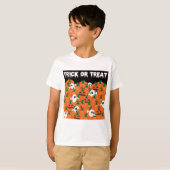 ハロウィーン幽霊たち幽霊のよく出るカボチャパッチ Tシャツ (正面フル)