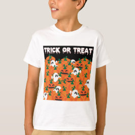 ハロウィーン幽霊たち幽霊のよく出るカボチャパッチ Tシャツ