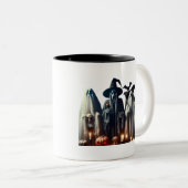 ハロウィーン幽霊たち ツートーンマグカップ (正面右)