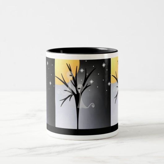 ハロウィーン幽霊たち ツートーンマグカップ (中央)