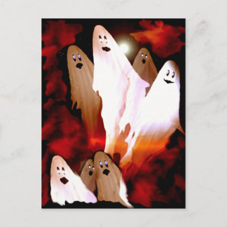 ハロウィーン幽霊たち ポストカード
