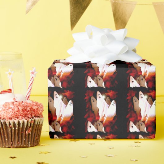ハロウィーン幽霊たち ラッピングペーパー (誕生日パーティー)