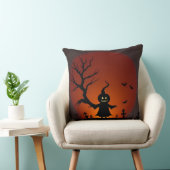 ハロウィーン幽霊とこうもりと満月 クッション (椅子)