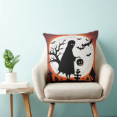 ハロウィーン幽霊とこうもりと満月 クッション (椅子)