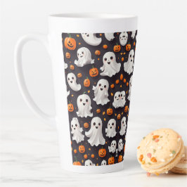 ハロウィーン幽霊とカボチャラテマグ カフェラテマグ