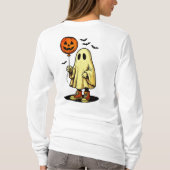 ハロウィーン幽霊とカボチャ風船 Tシャツ (裏面)
