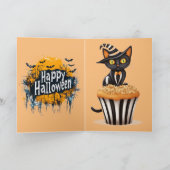 ハロウィーン幽霊とカボチャ シーズンカード (内部)