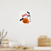 ハロウィーン幽霊とカボチャ ポスター (キッチン)
