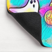 ハロウィーン幽霊とカボチャ マウスパッド (コーナー)