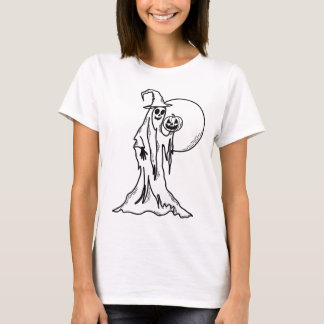 ハロウィーン幽霊とカボチャ Tシャツ
