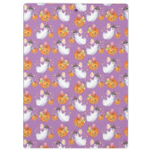 ハロウィーン幽霊とスイーツシームレスパターン クリップボード (裏面)