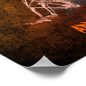 ハロウィーン幽霊とスケルトンパーソナライズされた ポスター (角)