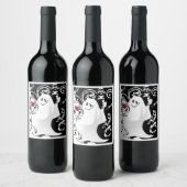 ハロウィーン幽霊とスピリッツのワインラベル ワインラベル (ボトル)