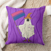 ハロウィーン幽霊とバイセクシャル国旗 クッション (ブランケット)