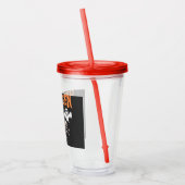 ハロウィーン幽霊と踊りスケルトンのシャツ アクリルタンブラー (左)