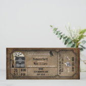 ハロウィーン幽霊のよく出るヴィンテージハウスチケット招待状 招待状 (スタンド正面)