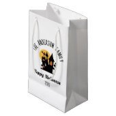 ハロウィーン幽霊のよく出る怖いハパーソナライズされたウス名 スモールペーパーバッグ (正面アングル)