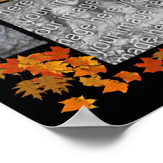 ハロウィーン幽霊の墓石あなたの写真を作成 ポスター (角)