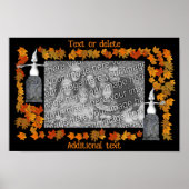 ハロウィーン幽霊の墓石あなたの写真を作成 ポスター (正面)