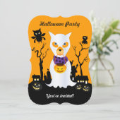 ハロウィーン幽霊の犬の子供はトリックや治療に行く 招待状 (スタンド正面)