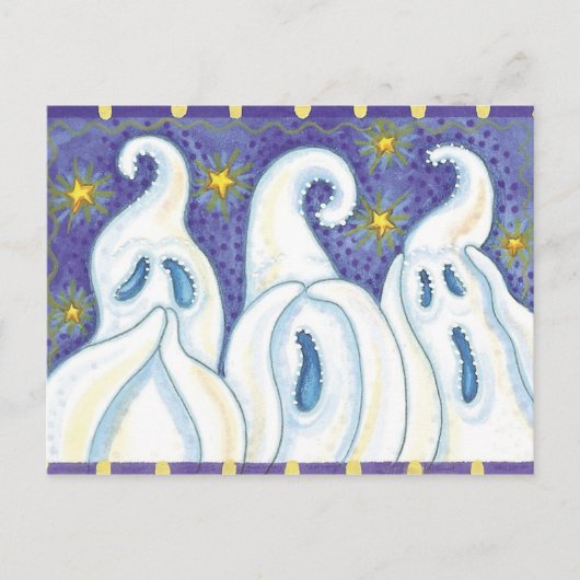 ハロウィーン幽霊はがき ポストカード (正面)