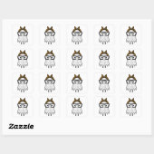 ハロウィーン幽霊めがねかわいい スクエアシール (シート)