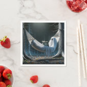 ハロウィーン幽霊インアハムモック スタンダードカクテルナプキン (インサイチュ)