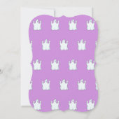 ハロウィーン幽霊インバイオレット招待状 招待状 (裏面)