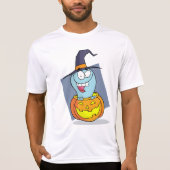 ハロウィーン幽霊インパンプキン不気味ウィッチ Tシャツ (正面)
