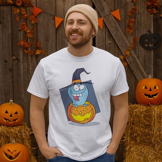 ハロウィーン幽霊インパンプキン不気味ウィッチ Tシャツ