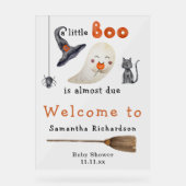 ハロウィーン幽霊ウェルカムベビーシャワー アクリルサイン (正面)